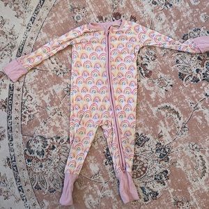 Little Sleepies 3-6 month rainbow pajamas